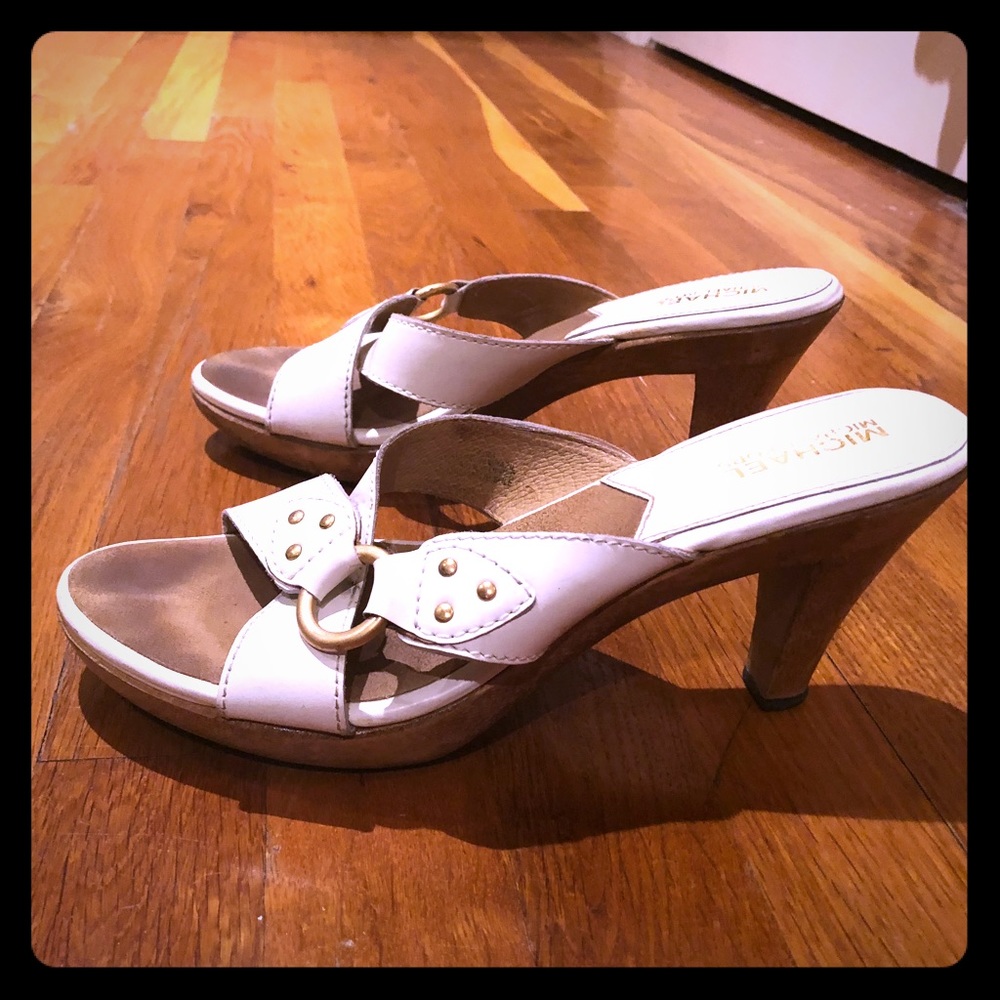 Michael Kors white sandals